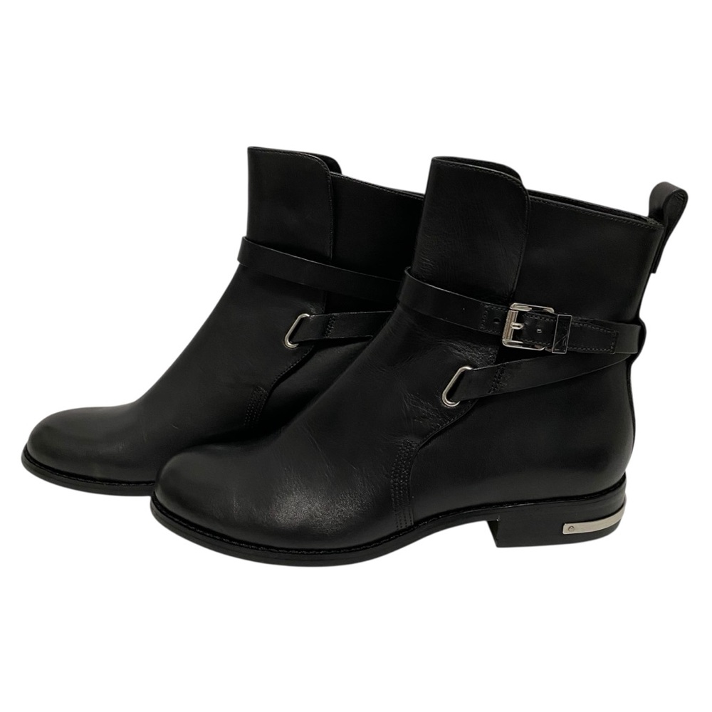 Michael Kors Solid Black Leather Ankle Boots - image 4